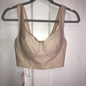 Fabletics Charolette Low Impact Sports Bra Bustier Nude Pads MIDI Small (6) NEW
